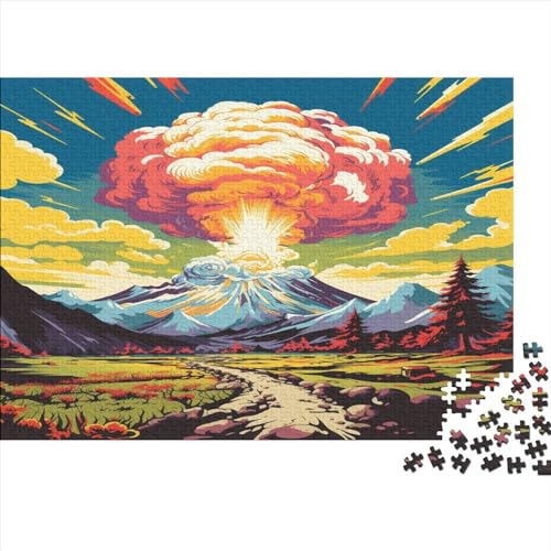 Vulkanische Eruption Puzzles Für Erwachsene 1000 Teile Mürrischer Vulkan Family Challenging Games Wohnkultur Geburtstag Lernspiel Stress Relief Toy 1000pcs (75x50cm) von VCLUST