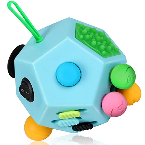 VCOSTORE Fidget Cube mit 12 Seiten - Infinity Cube Fidget Anti Stress Würfel Spielzeug für alle Altersklassen mit ADHS, ADD, ASD, ADHD von VCOSTORE