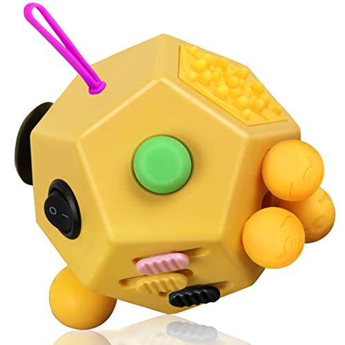 VCOSTORE Fidget Cube mit 12 Seiten - Infinity Cube Fidget Anti Stress Würfel Spielzeug für alle Altersklassen mit ADHS, ADD, ASD, ADHD von VCOSTORE