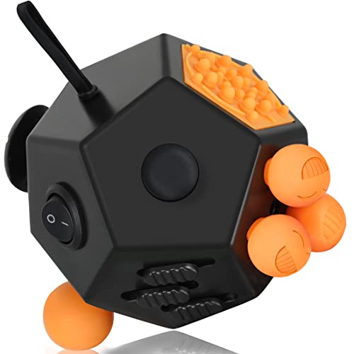 VCOSTORE Fidget Toy Cube 12 Seiten - Anti Stress ADHS Würfel Klein Spielzeug Anxiety Artsylabs Cube Toy Original für Erwachsene,Kinder - ADD,ASD,ADHD - Schule,Büro,Reisen von VCOSTORE