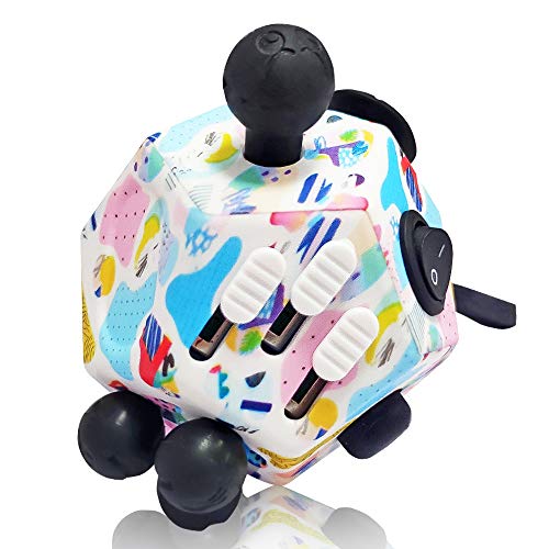 VCOSTORE Fidget Cube mit 12 Seiten - Infinity Cube Fidget Anti Stress Würfel Spielzeug für alle Altersklassen mit ADHS, ADD, ASD, ADHD von VCOSTORE