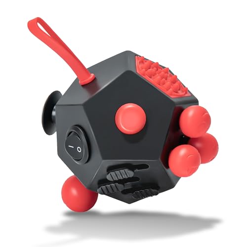 VCOSTORE Fidget Cube mit 12 Seiten, Infinity Cube Fidget Anti Stress Würfel Spielzeug für Erwachsene Kinder mit ADHS,ADD,ASD,ADHD von VCOSTORE