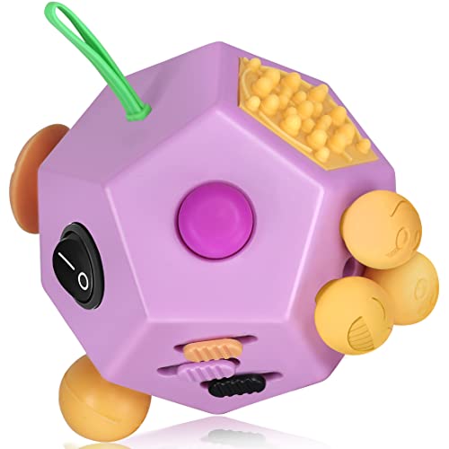 VCOSTORE Fidget Cube mit 12 Seiten - Infinity Cube Fidget Anti Stress Würfel Spielzeug für alle Altersklassen mit ADHS, ADD, ASD, ADHD von VCOSTORE