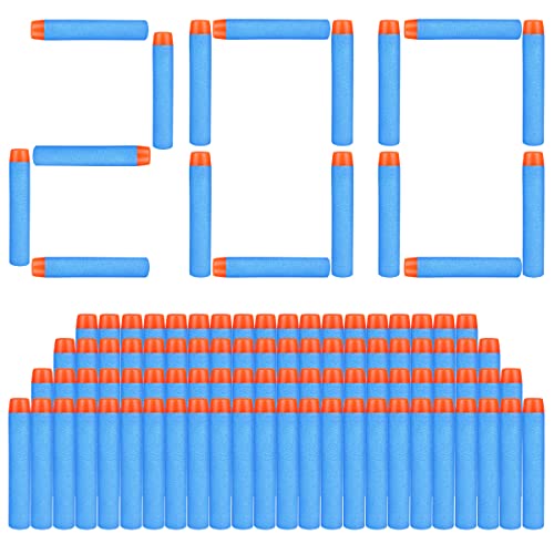 VCOSTORE Nerf Pfeile, 200 Stück Nerf Darts Nerf Munition Pfeile Dart Bullets Refill,Foam Pfeile für N-Strike Elite Blasters Series von VCOSTORE