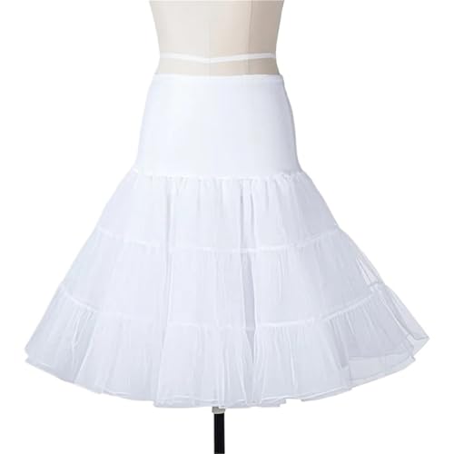 VCSZYAFX Frauen Blumendruck Sommerkleid Vintage Weibliche Kurzarm Retro Robe Rockabilly Party Kleider Vestidos(White,S) von VCSZYAFX