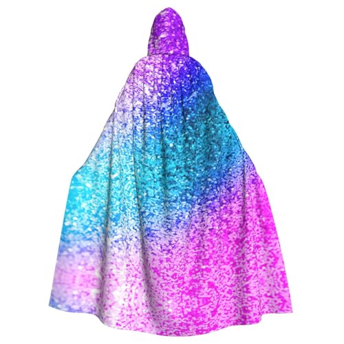 VCzsdff Glitzer-Pailletten-Punktdruck, Karnevalsparty-Zubehör, wirtschaftlicher Kapuzenumhang für Erwachsene, 140 cm Länge, für Halloween von VCzsdff