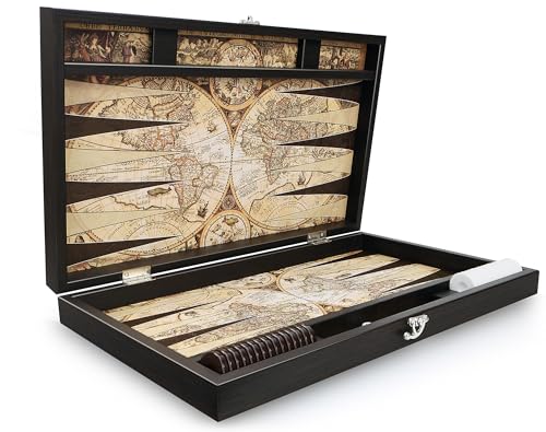 VD vatan seit 1975 - Trendy Backgammon Antique Map/Antik Welt Leder Backgammon Tavla XXL - Brettspiel für 2 Spieler ab 14 Jahren VD vatan seit 1975 - Trendy Backgammon Antique Map/Antik Welt Leder Backgammon Tavla XXL - Brettspiel für 2 Spieler ab 14 Jahren von VD Vatan