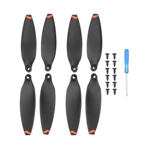 8/16 Stück Schnellverschluss-Propeller, kompatibel mit FIMI X8 Mini/Mini V2 Drone, leichte Requisiten, Klingenflügel-Lüfter, Zubehör, Ersatzschrauben-Kits(8pcs Orange) von VDAMTPOGZ