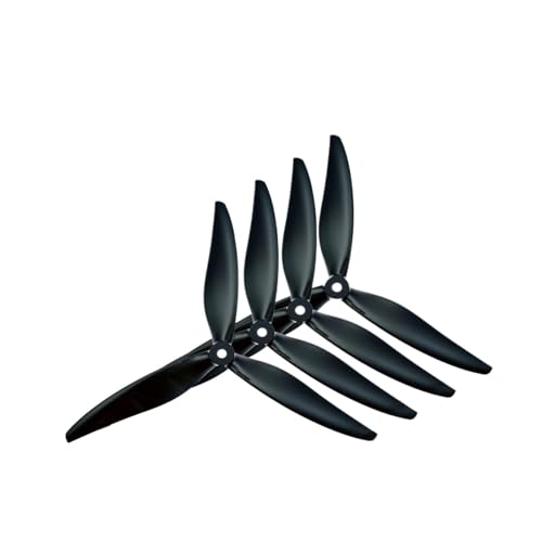 Kompatibel mit Gemfan, 2 Paar Carbon-Nylon-Propeller-Requisiten 7040 8040, 3-Blatt-Propeller, 7 Zoll/8 Zoll, kompatibel mit RC FPV-Drohne(7X4X3 PC) von VDAMTPOGZ