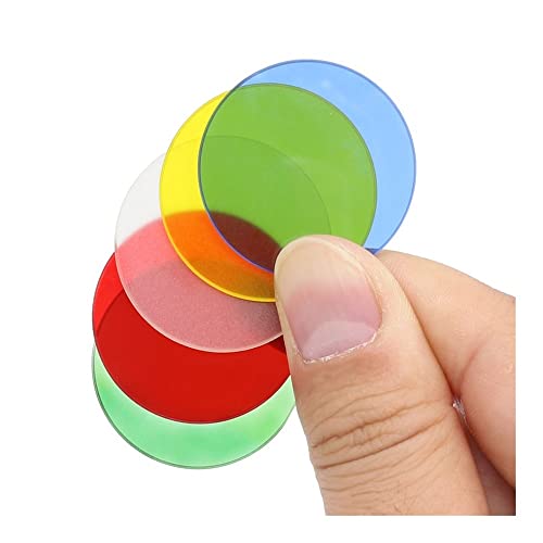 Objektträger und Deckgläser, Mikroskopfilter Mehrfarbiges Glas 42 mm/45 mm(45mm Yellow) von VDCVADKYE