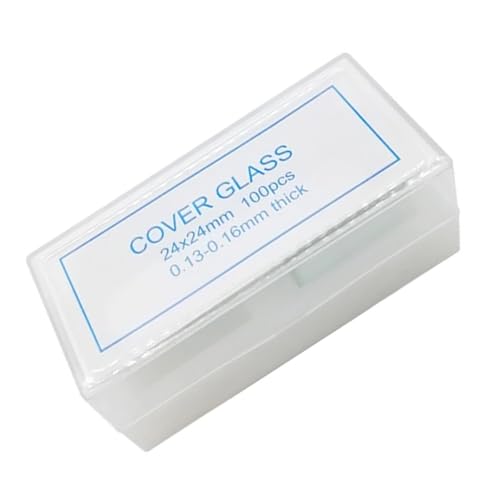 Objektträger und Deckgläser, Packung mit 100 Deckgläsern aus Glas for Mikroskope, 24 x mm, 0,13–0,17, zur Probenvorbereitung Objektträger und Deckgläser, Packung mit 100 Deckgläsern aus Glas for Mikroskope, 24 x mm, 0,13–0,17, zur Probenvorbereitung von VDCVADKYE