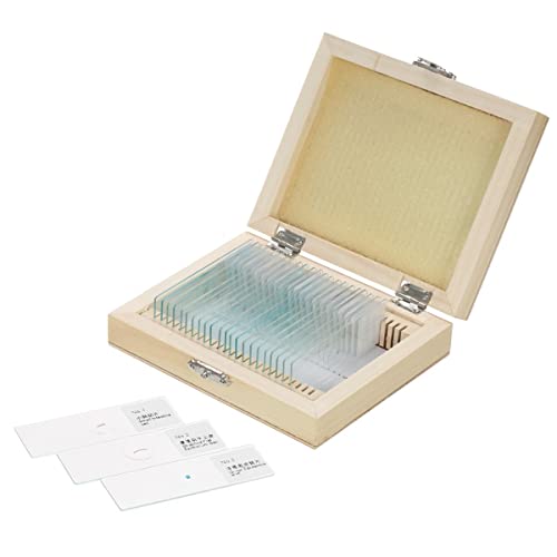 Objektträger und Deckgläser, Vorbereitete Mikroskopobjektträger, 25 Stück, mit Holzetui, for den Biologieunterricht, Größe 7,5 x 2, cm Objektträger und Deckgläser, Vorbereitete Mikroskopobjektträger, 25 Stück, mit Holzetui, for den Biologieunterricht, Größe 7,5 x 2, cm von VDCVADKYE