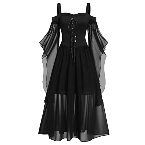 VDDTAGAM Mittelalter Kleid Vampir Kostüm Damen Kleid Kleid Mittelalter Damen Hexe Kostüm Damen Halloween Kostüm Kleid Kostüm Vampir Damen Halloween Kostüm Damen Vampir Vampir Kleid Dam(Black,3XL) VDDTAGAM Mittelalter Kleid Vampir Kostüm Damen Kleid Kleid Mittelalter Damen Hexe Kostüm Damen Halloween Kostüm Kleid Kostüm Vampir Damen Halloween Kostüm Damen Vampir Vampir Kleid Dam(Black,3XL) von VDDTAGAM