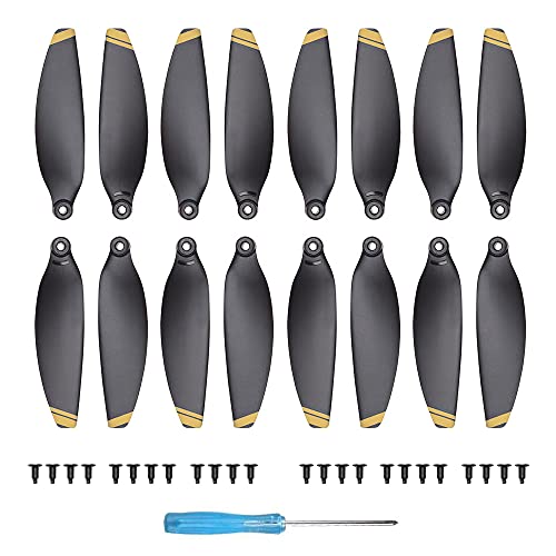 Mavic Mini-Propeller, kompatibel mit DJI Mavic Mini Drohne, Ersatz geräuscharm und schnell zu öffnende Klingen-Requisiten, goldfarben, 16 Stück Mavic Mini-Propeller, kompatibel mit DJI Mavic Mini Drohne, Ersatz geräuscharm und schnell zu öffnende Klingen-Requisiten, goldfarben, 16 Stück von VEALONO