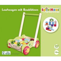 SpielMaus Holz Laufwagen mit Bauklötzen, 20 Stück von VEDES Großhandel GmbH - Ware
