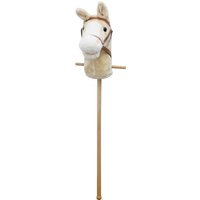 SpielMaus Holz Plüsch Steckenpferd mit Sound, weiß, 98 cm von VEDES Großhandel GmbH - Ware