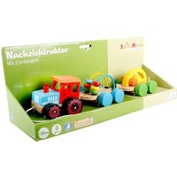 SpielMaus Nachziehtraktor mit 2 Anhänger von VEDES Großhandel GmbH - Ware