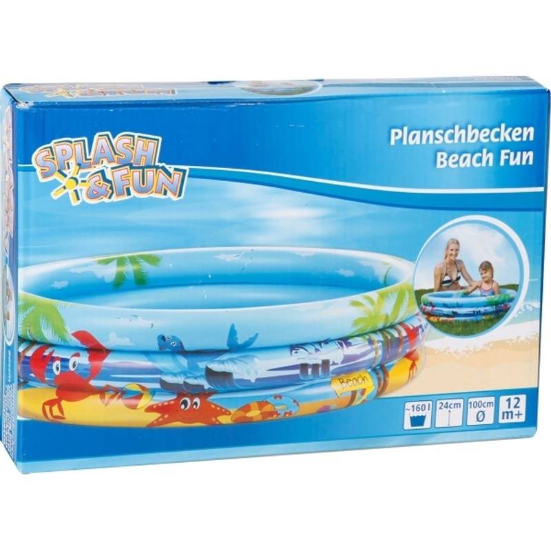 Planschbecken BEACH FUN - MINI (Ø100cm) in blau von Splash & Fun Splash & Fun