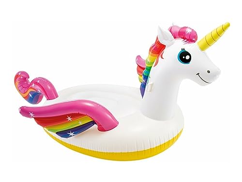 VEDES Großhandel GmbH - Ware 77000798 Island ''Mega Unicorn'' Sportspielzeug, 287 x 193 x 165 cm, White, 287x193x165 cm von Intex