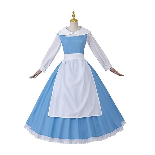 VEECOOCOS Beauty Belle Cosplay-Kostüm für Damen, blaues Kleid, Outfit, Halloween, Kostüm, Größe XXL VEECOOCOS Beauty Belle Cosplay-Kostüm für Damen, blaues Kleid, Outfit, Halloween, Kostüm, Größe XXL von VEECOOCOS