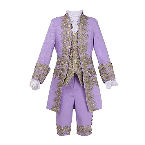 VEECOOCOS Viktorianisches Rokokoko-Kostüm 18. Jahrhundert König Prinz Cosplay Anzug Herren Halloween Kostüm Lila M VEECOOCOS Viktorianisches Rokokoko-Kostüm 18. Jahrhundert König Prinz Cosplay Anzug Herren Halloween Kostüm Lila M von VEECOOCOS