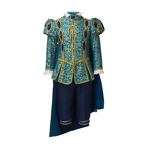 Viktorianisches Rokokoko-Kostüm, elisabethanisches Tudor-Anzug, Herren, mittelalterliches Edelmann-Outfit, König, Cosplay, Halloween, Blau, XXL Viktorianisches Rokokoko-Kostüm, elisabethanisches Tudor-Anzug, Herren, mittelalterliches Edelmann-Outfit, König, Cosplay, Halloween, Blau, XXL von VEECOOCOS
