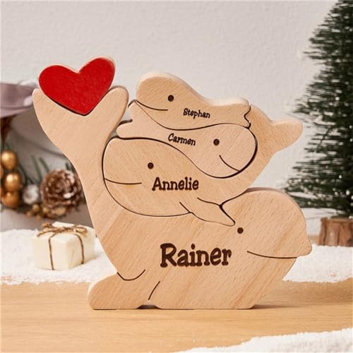 Personalisiertes Walfamilie aus Holz mit 2–10 Familiennamen, We Are One, personalisiertes Puzzle für Familienmitglieder, Heimdekoration, Mama Großmutter Personalisiertes Walfamilie aus Holz mit 2–10 Familiennamen, We Are One, personalisiertes Puzzle für Familienmitglieder, Heimdekoration, Mama Großmutter von VEELU