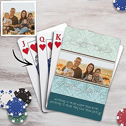 VEELU Personalisierte Pokerkarten mit Foto & Text Anzahl Plastik Wasserdicht Spielkarten mit Bedrucken Bild Kartenspiel mit Erwachsene Familie Freund Kinder Casino VEELU Personalisierte Pokerkarten mit Foto & Text Anzahl Plastik Wasserdicht Spielkarten mit Bedrucken Bild Kartenspiel mit Erwachsene Familie Freund Kinder Casino von VEELU