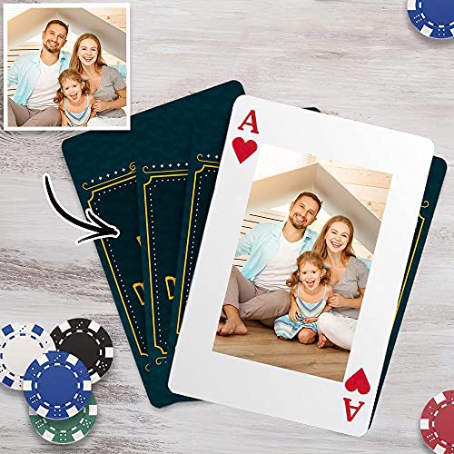 VEELU Personalisierte Pokerkarten mit Foto & Text Anzahl Plastik Wasserdicht Spielkarten mit Bedrucken Bild Kartenspiel mit Erwachsene Familie Freund Kinder Casino VEELU Personalisierte Pokerkarten mit Foto & Text Anzahl Plastik Wasserdicht Spielkarten mit Bedrucken Bild Kartenspiel mit Erwachsene Familie Freund Kinder Casino von VEELU