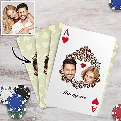 VEELU Personalisierte Pokerkarten mit Foto & Text Anzahl Plastik Wasserdicht Spielkarten mit Bedrucken Bild Kartenspiel mit Erwachsene Familie Freund Kinder Casino VEELU Personalisierte Pokerkarten mit Foto & Text Anzahl Plastik Wasserdicht Spielkarten mit Bedrucken Bild Kartenspiel mit Erwachsene Familie Freund Kinder Casino von VEELU