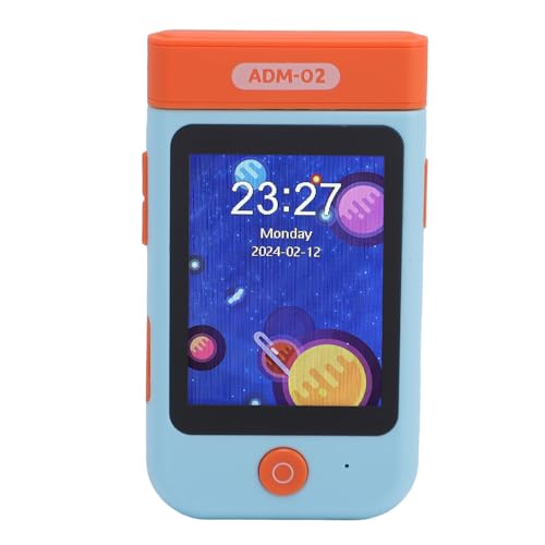 VELATEMOR Kids Smartphone für Mädchen Jungen, 2,8 Zoll 180 ° Flip Touchscreen -Kamera 1080p Video Tragbares Kleinkind Lernen Spielzeug mit Puzzlespielen Wecker Taschenlampe (Katze Blau) von VELATEMOR
