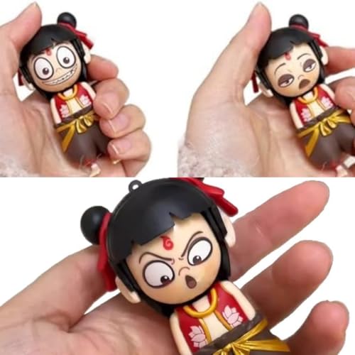 4in1 Ne Zha 2 Action Schlüsselanhänger Hängeschmuck Anhänger, Vier Formen mit wechselndem Gesicht, sammelbare Minifiguren, Schulrucksack-Deko für den Schreibtisch 4in1 Ne Zha 2 Action Schlüsselanhänger Hängeschmuck Anhänger, Vier Formen mit wechselndem Gesicht, sammelbare Minifiguren, Schulrucksack-Deko für den Schreibtisch von VELOZEN