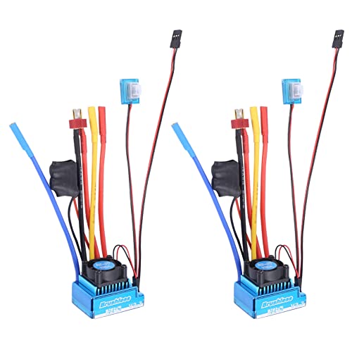 VENEKA 2 x bürstenloser ESC-Geschwindigkeitsregler, 120 A, wasserdicht, staubdicht, RC-Teil-Zubehör von VENEKA
