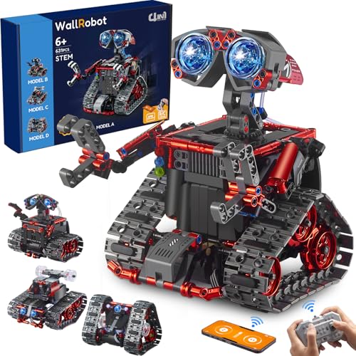 VEPOWER Technik Roboter Jungen Bauspielzeug, 4 in 1 App & Fernsteuerung Programmierbares Roboticset Spielzeug, Kreatives Geschenk für Kinder ab 6-12+ (560 Stück) von VEPOWER