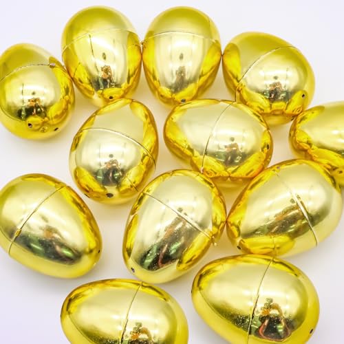 VEQENIFY 12 stück Goldene Ostereier,osterei zum befüllen, gefüllte Ostereier, Glänzende Metallische Easter Korb Stuffs Füllstoffe, Ostern Geschenk ostereier gold für Ostern Themenparty Gunst VEQENIFY 12 stück Goldene Ostereier,osterei zum befüllen, gefüllte Ostereier, Glänzende Metallische Easter Korb Stuffs Füllstoffe, Ostern Geschenk ostereier gold für Ostern Themenparty Gunst von VEQENIFY