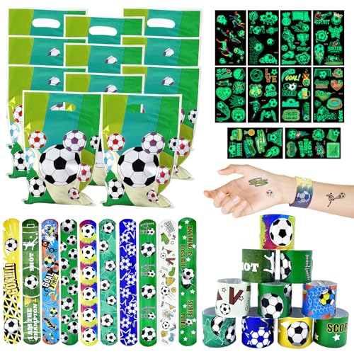 VEQENIFY 30 Stück Mitgebsel Kindergeburtstag, Geburtstagstüten Kinder, Fußball Geburtstagsdeko, Schulkind Geschenk Junge, Silikonarmband,Tüten, Fußball Tattoos für Jungen Mädchen VEQENIFY 30 Stück Mitgebsel Kindergeburtstag, Geburtstagstüten Kinder, Fußball Geburtstagsdeko, Schulkind Geschenk Junge, Silikonarmband,Tüten, Fußball Tattoos für Jungen Mädchen von VEQENIFY
