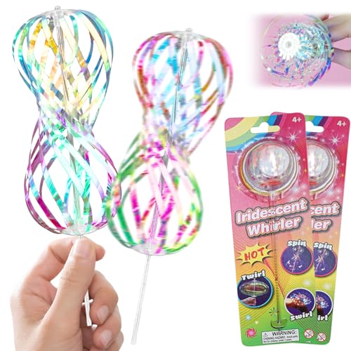 VEQENIFY Rainbow Twirler 2 Stück Rainbow Spinner Magic Rainbow Spinner Regenbogen-Twirler Regenbogen-Wirbel Regenbogen-Spinner für Partys, Festivals und Kinder Erwachsene Coole Tanzrequisite von VEQENIFY