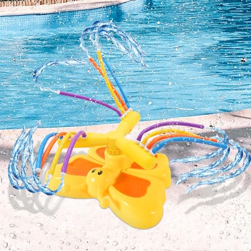 VEQENIFY Wassersprinkler Kinder Wasserspielzeug Kinder Sprinkler Wasserspielzeug Garten Wassersprenger Kinder Wasserspielzeug Kinder Outdoor Kinder für Outdoor Spielzeug Garten (Schmetterling) von VEQENIFY