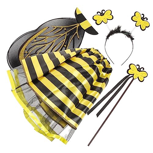 VERDANVERSE 1 Satz Bienenflügel-Set Biene Cosplay Stirnband Bienen-Cosplay-Flügel Biene Cosplay Requisiten Cosplay Bienenflügel Bienenkostüm für Bienen-Outfit Siebdruck von VERDANVERSE