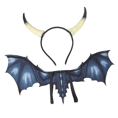 VERDANVERSE 1 Satz Dragon Flügelhaarböge Set Halloween-Party-Stirnband Dragon Cosplay Hörner Halloween Kostümzubehör Drachen Party Kopfbedeckung Tierkostüm Kopfbedeckung Plastik VERDANVERSE 1 Satz Dragon Flügelhaarböge Set Halloween-Party-Stirnband Dragon Cosplay Hörner Halloween Kostümzubehör Drachen Party Kopfbedeckung Tierkostüm Kopfbedeckung Plastik von VERDANVERSE