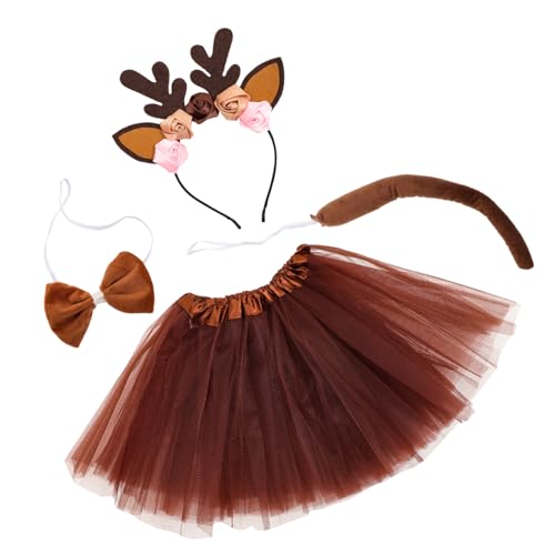 VERDANVERSE 1 Satz Geweih-Stirnband-Set Reh Halloween -Hirschkostümknüse Ballettröckchen Hirschgeweih Haarband Ohren Tierkostüm für Mädchen Tier-Cosplay-Kostüm Filzstoff Kaffee VERDANVERSE 1 Satz Geweih-Stirnband-Set Reh Halloween -Hirschkostümknüse Ballettröckchen Hirschgeweih Haarband Ohren Tierkostüm für Mädchen Tier-Cosplay-Kostüm Filzstoff Kaffee von VERDANVERSE