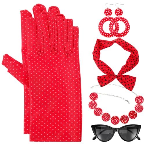 VERDANVERSE 1 Satz Jahre Kostümzubehör für Frauen Haarband Brille Halskette Ohrringe für Jahre Mottopartys Retro Stil Atmungsaktiv und Vielseitige Kombinationen für VERDANVERSE 1 Satz Jahre Kostümzubehör für Frauen Haarband Brille Halskette Ohrringe für Jahre Mottopartys Retro Stil Atmungsaktiv und Vielseitige Kombinationen für von VERDANVERSE