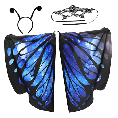 VERDANVERSE 1 Satz Schmetterlings-Umhang für Kap Party Flügel zarter Schmetterlingsmantel Schmetterlingsumhang Umhang mit erwachsenen Schmetterlingen Maskenkostüm Polyester Blau VERDANVERSE 1 Satz Schmetterlings-Umhang für Kap Party Flügel zarter Schmetterlingsmantel Schmetterlingsumhang Umhang mit erwachsenen Schmetterlingen Maskenkostüm Polyester Blau von VERDANVERSE
