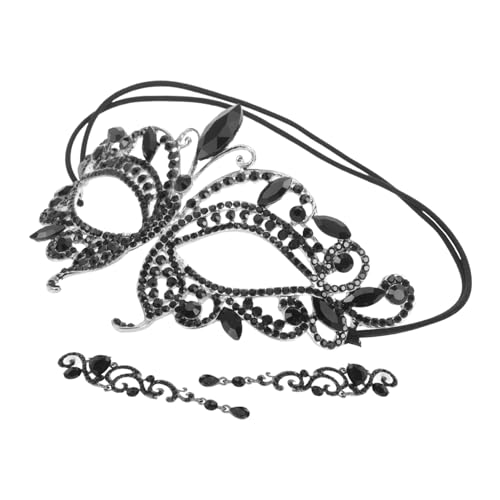 VERDANVERSE 1 Satz Vintage Maske mit Ohrringen für Halloween Feiern Dekoration für Maskenbälle und Kostüm Events Leicht und Komfortabel Langlebiges Material VERDANVERSE 1 Satz Vintage Maske mit Ohrringen für Halloween Feiern Dekoration für Maskenbälle und Kostüm Events Leicht und Komfortabel Langlebiges Material von VERDANVERSE