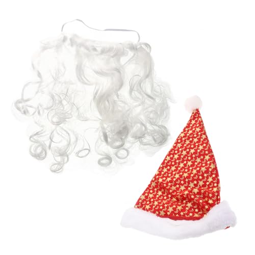 VERDANVERSE 1 Satz Weihnachtsmütze Und Bart, Weihnachtskostümdekorationen, Weihnachtsmütze, Weihnachtsmann-bart-requisite VERDANVERSE 1 Satz Weihnachtsmütze Und Bart, Weihnachtskostümdekorationen, Weihnachtsmütze, Weihnachtsmann-bart-requisite von VERDANVERSE