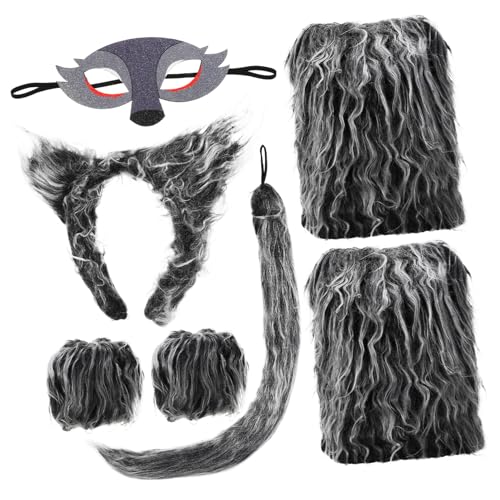 VERDANVERSE 1 Set Wolfsohren Set Kostüme Lamm Werwolf Fuchs Cosplay Hirsch Wolfskostüm Nase Pelzige Pfoten Bärenohren Kapuze Wolfsohren Stirnband Leoparden VERDANVERSE 1 Set Wolfsohren Set Kostüme Lamm Werwolf Fuchs Cosplay Hirsch Wolfskostüm Nase Pelzige Pfoten Bärenohren Kapuze Wolfsohren Stirnband Leoparden von VERDANVERSE