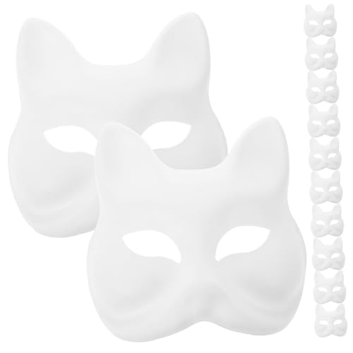 VERDANVERSE 12Stücke DIY Handmalerei Tiermaske Umweltfreundliche Pappmaske für Party Halloween und Maskerade für Kreative Bastelprojekte und Kostüme von VERDANVERSE
