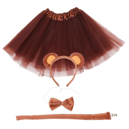 VERDANVERSE 1satz Cosplay Bärenkostüm Mit Haarreif Fliege Und Tutu-rock Für Aufführungen Niedliches Tierkostüm Für Erwachsene Für Halloween Und von VERDANVERSE
