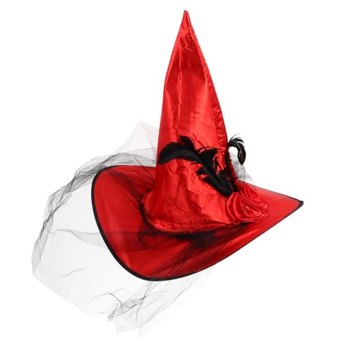 VERDANVERSE 1stück Halloween Hexenhut Mit Rosen-gauze-design Stilvolle Kopfbedeckung Für Cosplay Partys Und Halloween-dekoration Geeignet Für Erwachsene VERDANVERSE 1stück Halloween Hexenhut Mit Rosen-gauze-design Stilvolle Kopfbedeckung Für Cosplay Partys Und Halloween-dekoration Geeignet Für Erwachsene von VERDANVERSE