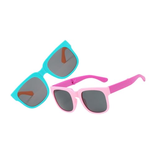 VERDANVERSE 2 Paare Faltbare Sonnenbrille Teiliges für Jungen und Mädchen Stylische Robuste Sommerbrille mit Verstellbaren Beinen für Strand und Freizeit Altersgerecht für Jahre von VERDANVERSE